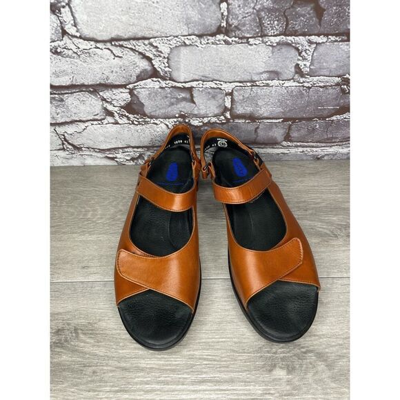 Wolky Brown Leather Strappy Comfort Wedge Ankle Strap Sandals Women 42EU/11M US - Picture 2 of 16